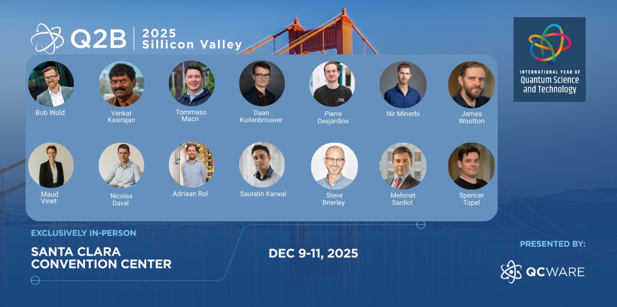 QCWare's tweet image. We’re thrilled to introduce the Quantum Computing Track Speakers at Q2B25 Silicon Valley! 

📅 Secure your spot today hubs.la/Q03VQzpv0

#QuantumComputing #QuantumTechnology #Innovation