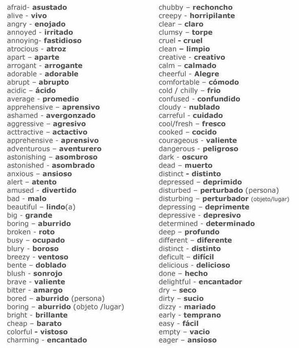 Profemza's tweet image. LA LISTA DEFINITIVA DE 80 ADJETIVOS PARA DOMINAR EL INGLÉS: ¡UNA GUÍA MUY UTIL! 💖
