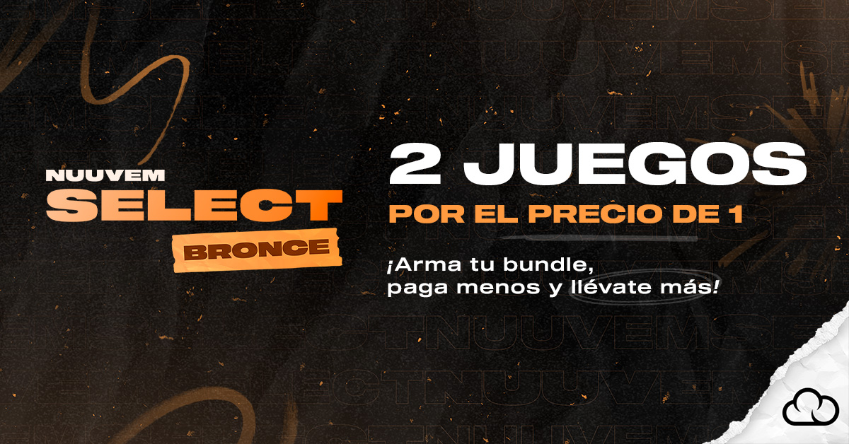 ¡Con el Nuuvem Select usted garantizas 2 juegos por solo 1 precio fijo!

En Select Bronce puedes elegir entre varios juegos como Mimesis, He is Coming, Cult of the Lamb, DRAGON BALL FighterZ y mucho más!

Por tiempo LIMITADO.

Accede: ow.ly/WGJJ50Xze7i