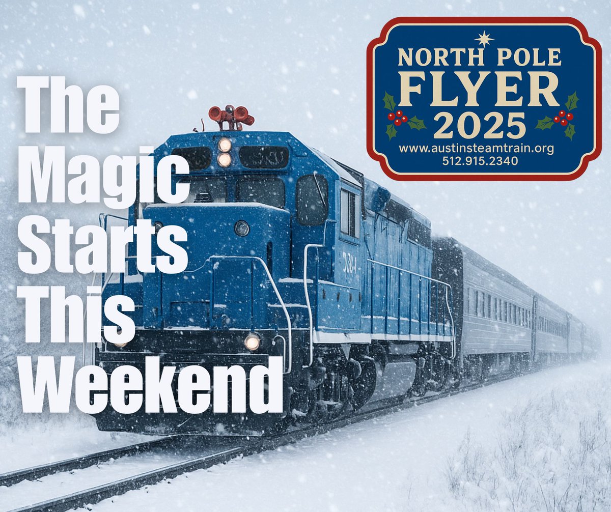 Got little ones bursting with Christmas energy? Tonight’s 7:00 PM North Pole Flyer still has seats! Bring the kiddos for cocoa, lights, and a little North Pole magic.

etix.com/ticket/p/66173…