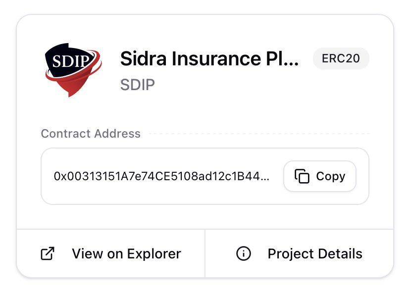 🎉 Congratulations to all Sidra Insurance Platform Investors!
The distribution of $SDIP Tokens has now been successfully completed for every contributor.

<a href="/sidrachain/">SidraChain</a> <a href="/GLNsGlobal/">GLNs Global</a> <a href="/maljefairi/">محمد الجفيري</a>