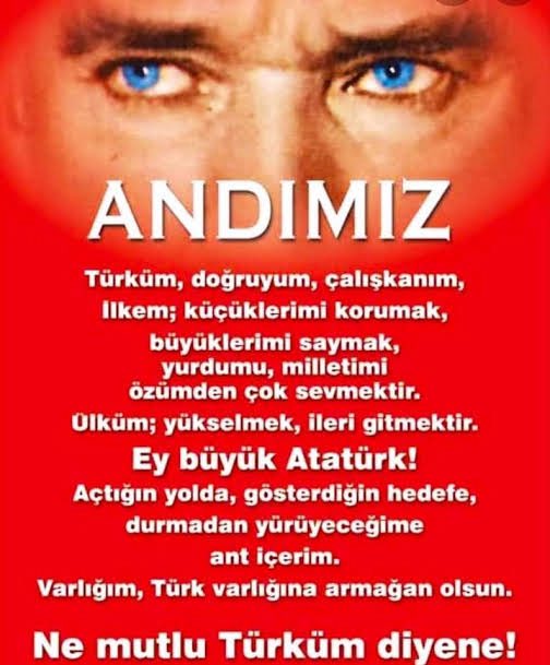 Her seye rağmen 
Ne Mutlu Türk'üm Diyene!