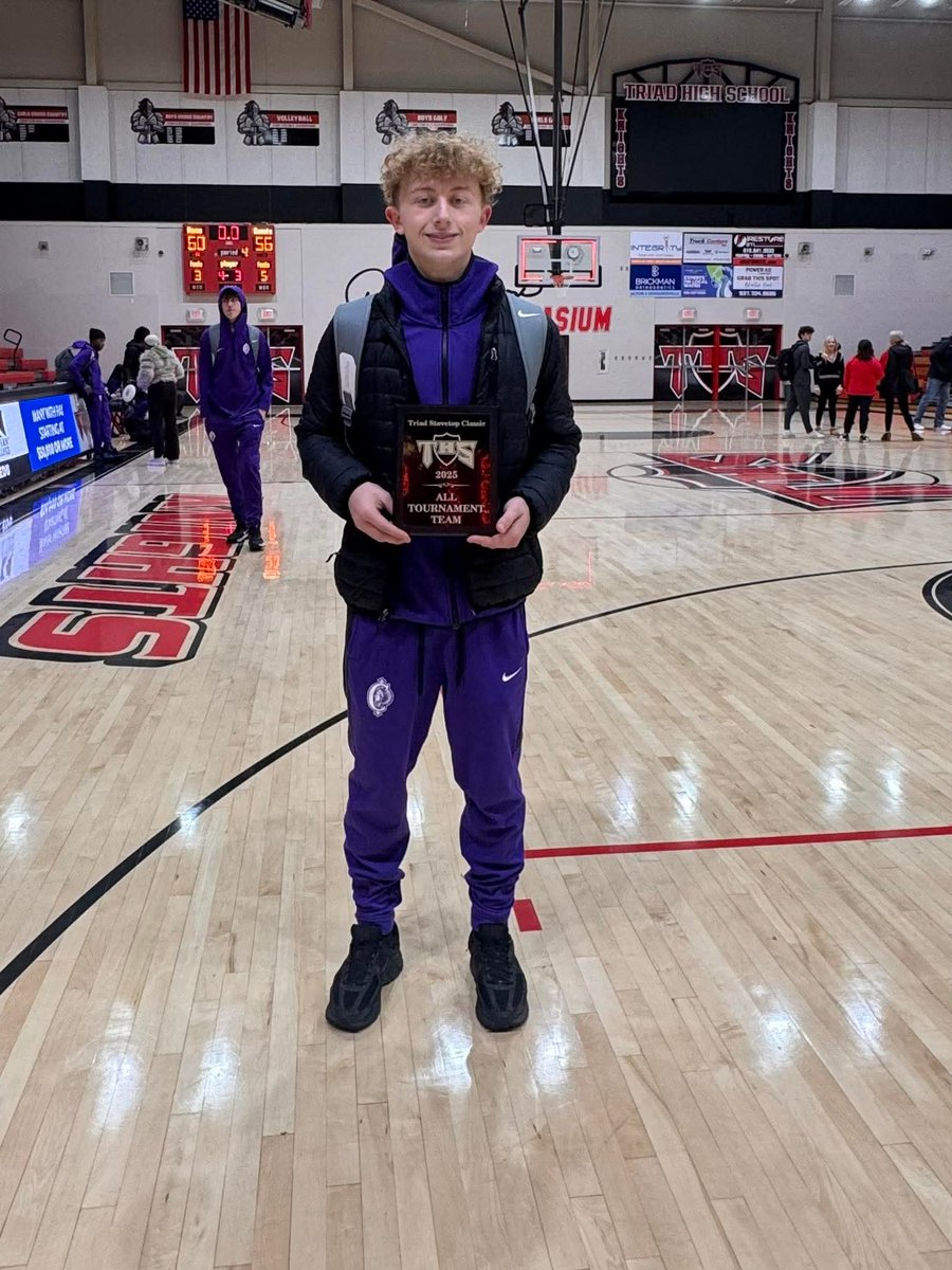 Congratulations to Coach Mathews on picking up his first career win on Friday night. Also Congratulations to Jace Wilkinson on being named to the All Tournament team at Triad on Saturday.