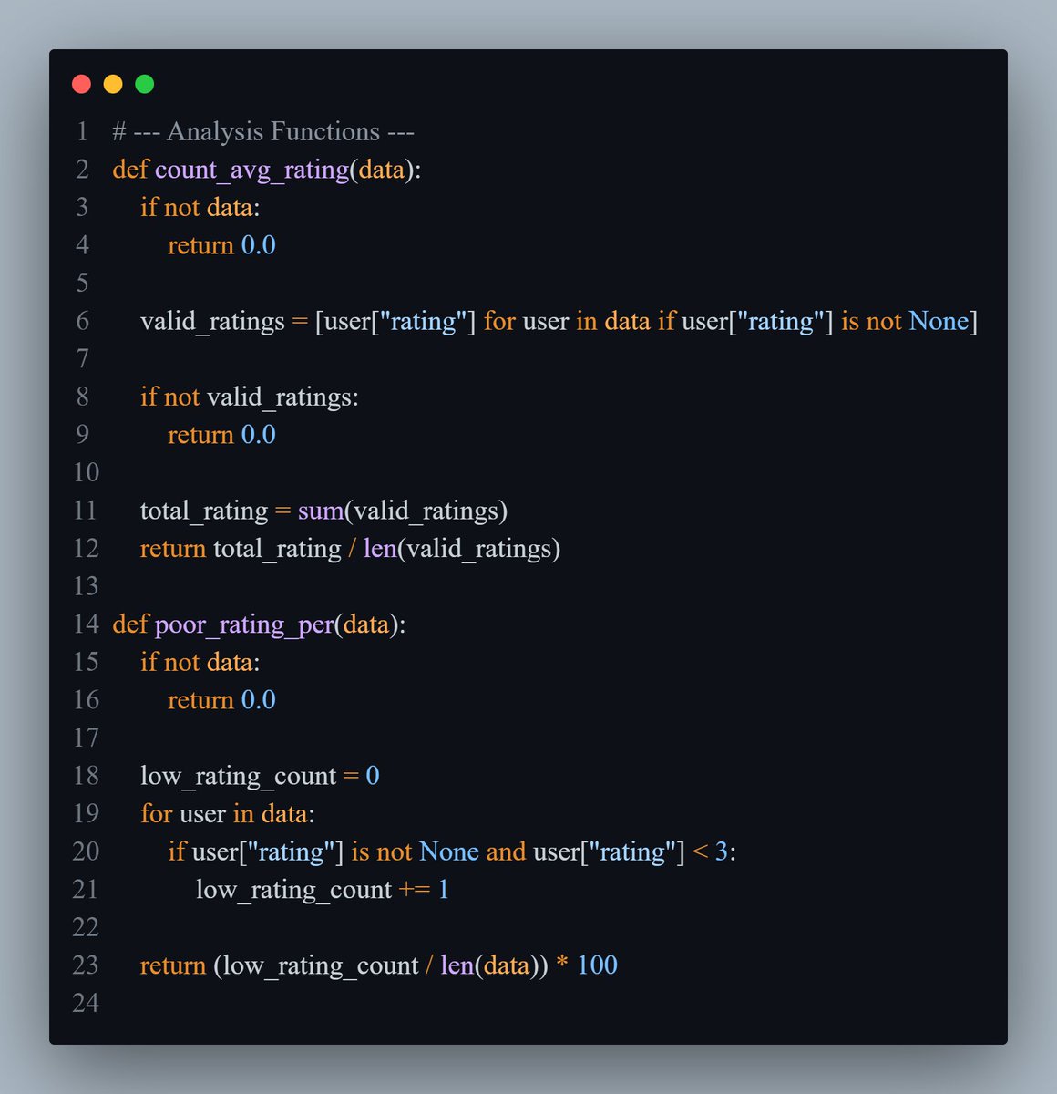 swastisundr's tweet image. Tried out Anaconda + Jupyter Notebook today 😄

• Loaded JSON data
• Cleaned ratings
• Removed duplicate users
• Calculated average ratings
• Found % of poor reviews
• Made a simple recommendation system

Fun little data task 🚀
#Python #LearningInPublic #Jupyter