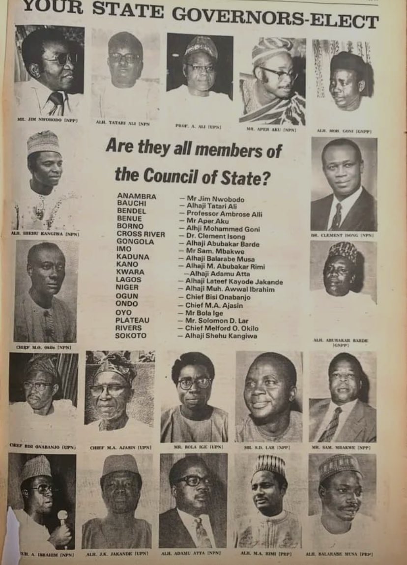 If you’re Governor today, Remember these people were governors yesterday…., if not all 90% of them are either dead or alive with no relevance🧏🏽‍♂️.