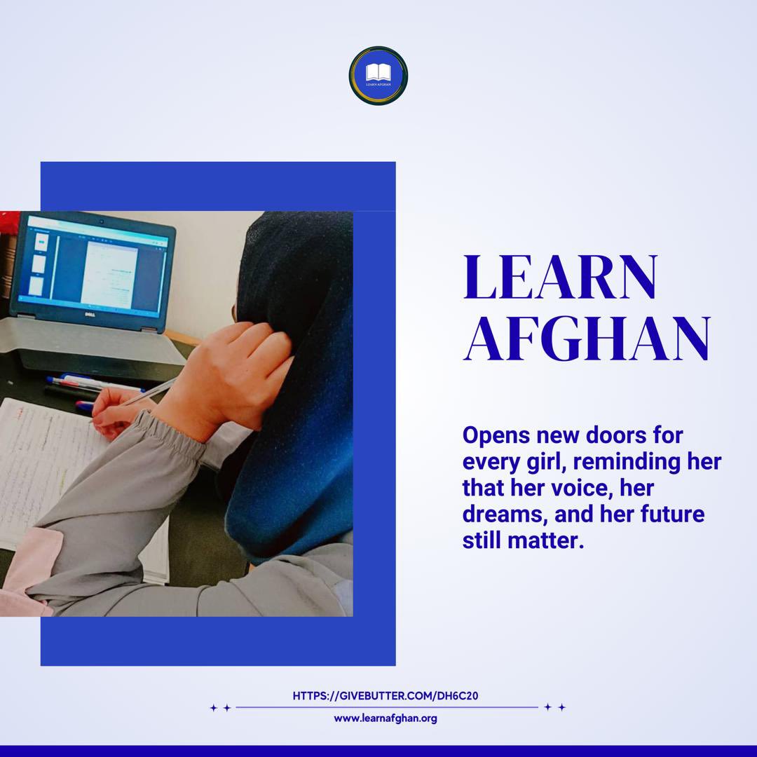 LEARNAfg's tweet image. Today, Afghan girls need your support more than ever.
With LEARN Afghan, they can keep learning, building skills, and chasing their dreams — even in the hardest places.

Donate now and open a door to their future: givebutter.com/dH6c2o

#GivingTuesday #LEARNAfghan