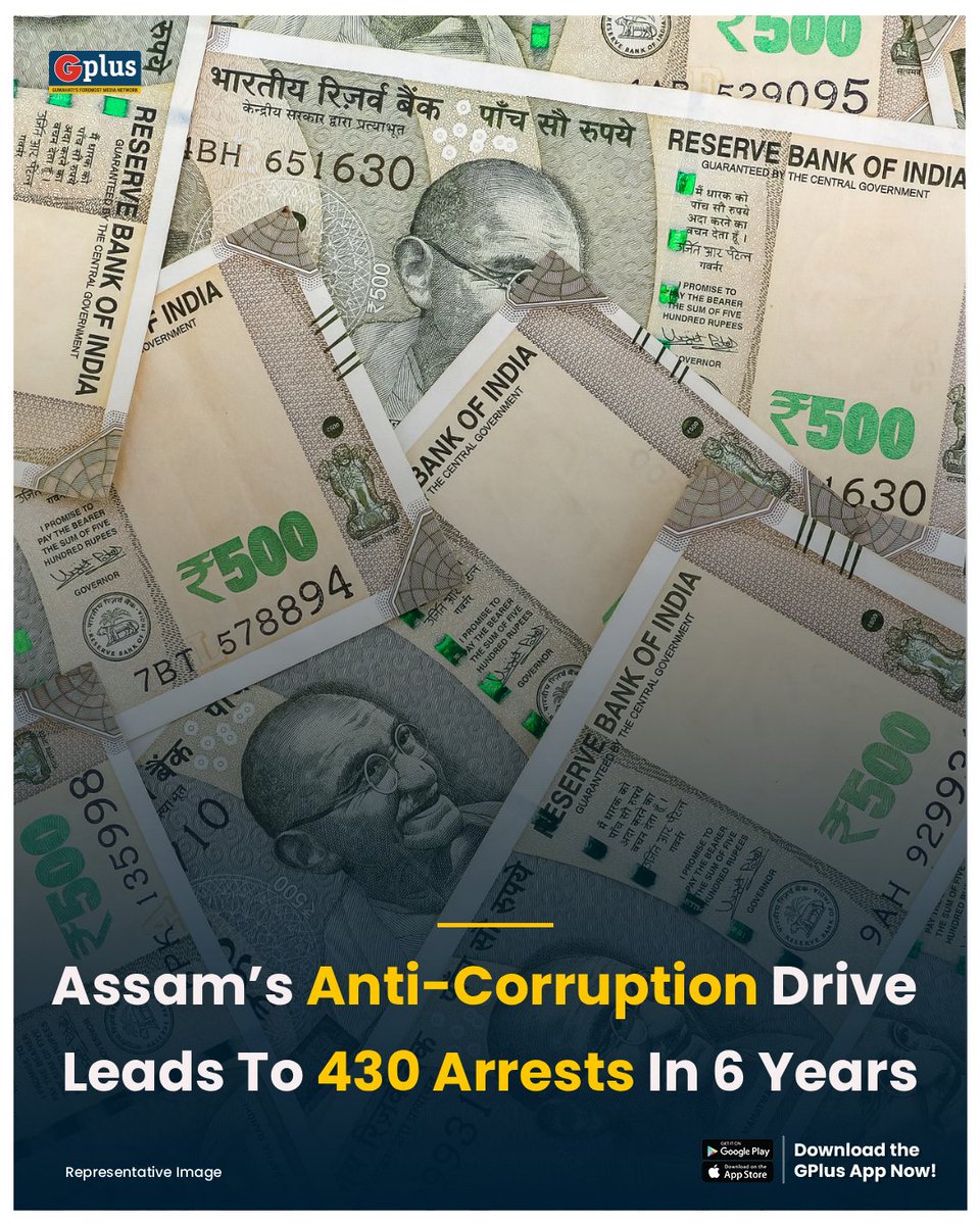 guwahatiplus's tweet image. NEWS | Assam has seen 430 govt staff arrested for corruption since 2019, but not a single conviction yet.  

READ: 
guwahatiplus.com/assam/assams-a…

#Assam #Corruption #Graft #Transparency @assampolice @CMOfficeAssam