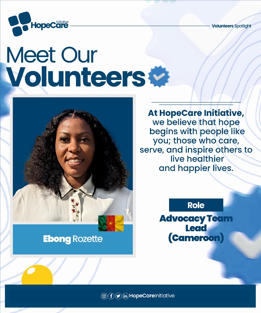 HopeCareIn5385's tweet photo. Volunteer Spotlight🥳🥳
At HopeCare Initiative, our volunteers are the heartbeat of our work. Today, we shine a light on Ebong Rozette. Your commitment brings hope, care, and compassion to those who need it most. Thank you for helping us build healthier, stronger communities. 🤍 https://t.co/RwVdZxFm31