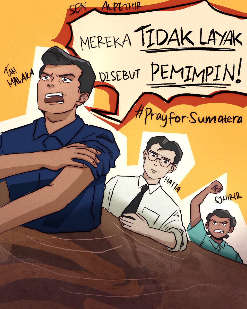 Selain mereka, ada banyak pahlawan-pahlawan hebat asal Pulau Sumatera dulu yang memperjuangkan Indonesia segenap hati. Eh, si para pemimpin sekarang malah menghabisi jantungnya.

Kasihan sekali Indonesia, sekarang sedang dipimpin oleh manusia-manusia biadab.
#prayforsumatera