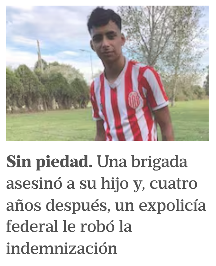 lauta's tweet image. Tres Policias de la Ciudad asesinaron a Lucas en 2021.
Un Policía Federal que se acercó a la familia para contener y ayudar, les vació las cuentas y robó el dinero que habían recibido como parte de indemnización.
#EsApenasUnHombrePeroNoEsLaInstitucion
bit.ly/yuta_cdlxxvi