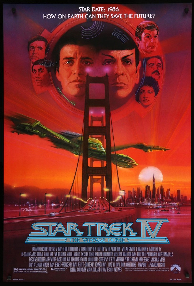 landofthe80s's tweet image. “Star Trek IV: The Voyage Home was the #1 movie at the box office today in 1986. #80s