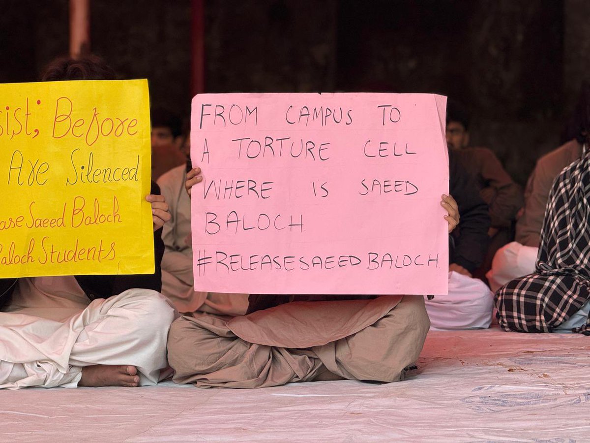 Today marks the 7th day of our sit-in inside QAU campus.
Seven days of unwavering resolve, seven days of standing firm against injustice and seven days of demanding nothing more than truth and accountability.
Yet, instead of addressing our concerns, both the university