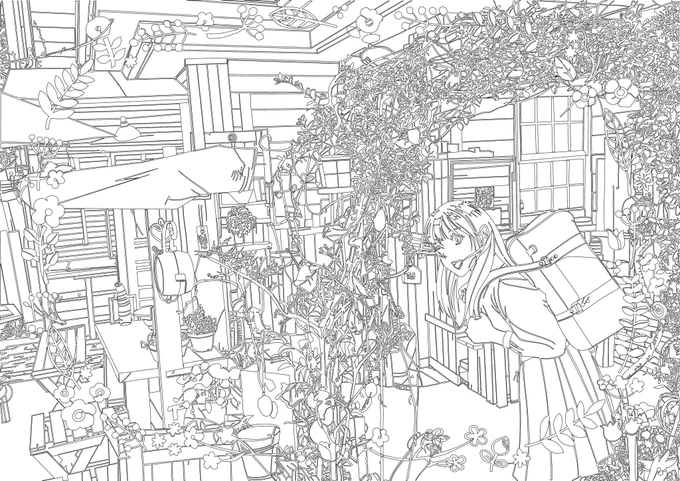 新作ひと筆描き『私のお気に入りの店』 完成
18時間51分かかりましたദ്ദി ˃ ᵕ ˂ )♪*゜

おでこ付近に🔴があります。それがスタートです。
ゴール見つけられた人は神です( ¤̴̶̷̤́ ‧̫̮ ¤̴̶̷̤̀ )

誰か見つけてくれないかなーw
年内は固定しておきます。

#遅咲き絵師の輪 #絵描きさんフォロバ100 