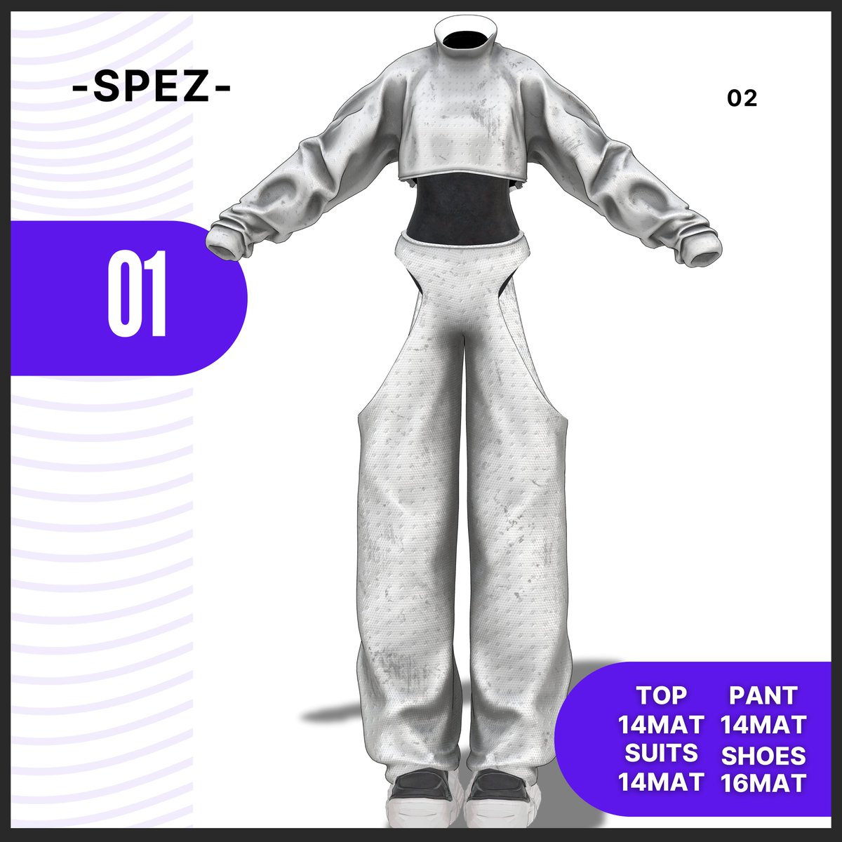 lapland_jp's tweet image. -Spez- の販売を開始しました。

没だった衣装を少し手直ししたシンプル？な衣装になります。Lapwing、アイザラさんに対応しています。

🎁12/03日までにRP+フォローした3名(100RPor100スキ毎に＋1名) にギフトします🎁

よければどうぞ～🦀

lapland.booth.pm/items/7713337