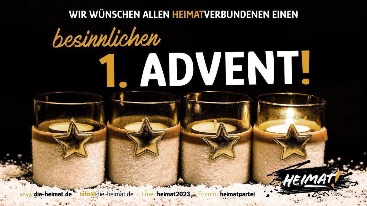 Wir wünschen allen Landsleuten, Freunden und Unterstützern einen schönen 1. Advent.