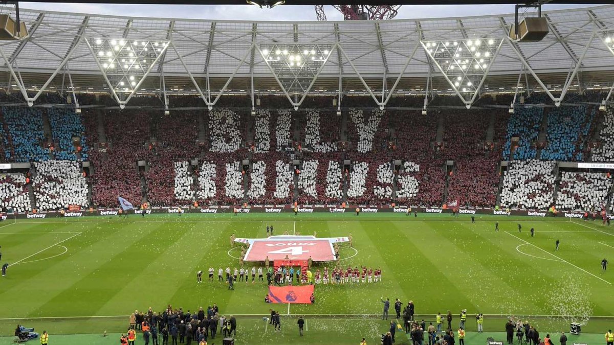 As the players enter the pitch today, they will have the name of Billy Bonds in front of them as the Billy Bonds stand will sit proud facing future generations of players.

They better run themselves into the ground today.

For Billy.