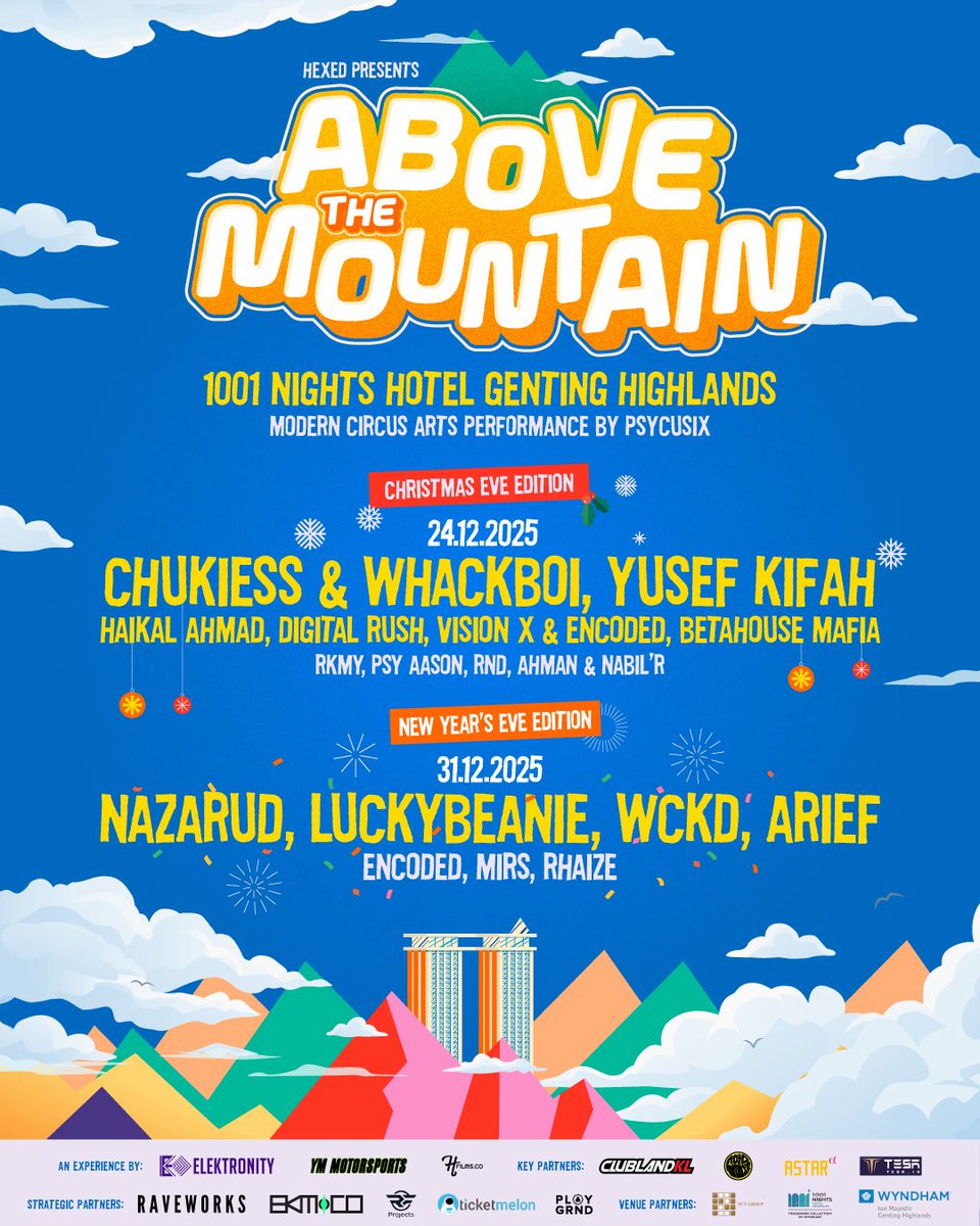 Pergi ni boleh dapat feel Tomorrowland Winter dah ni sejuk sejuk atas awan 🥶🥶🥶🥶🥶