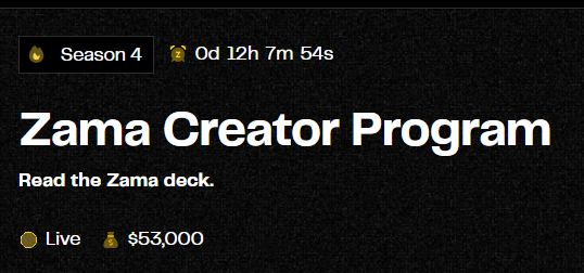 mralpha_web3's tweet image. 🚨 FINAL HOURS ALERT! 🚨

The @zama  Creator Program (Season 4) is wrapping up in less than 12 hours!
Hope it all works out in the end
#ZamaCreatorProgram