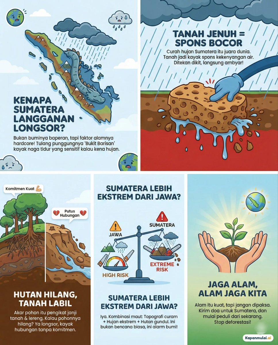 ommi_siregar's tweet photo. ALAM SUMATERA MEMBALAS DENGAN CARA PALING JUJUR

📽 credit to : bayangkanbumi

LONGSOR SUMATERA LEBIH EKSTREM DARI JAWA
 (tapi masih belum termasuk bencana Nasional 🤯) https://t.co/BfYJTrOLcO