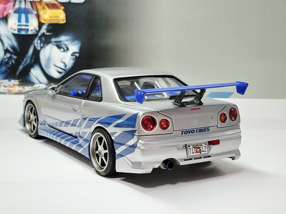 アオシマ 1/24 ワイルド・スピードR34GT-R完成しました。 ボディカラー