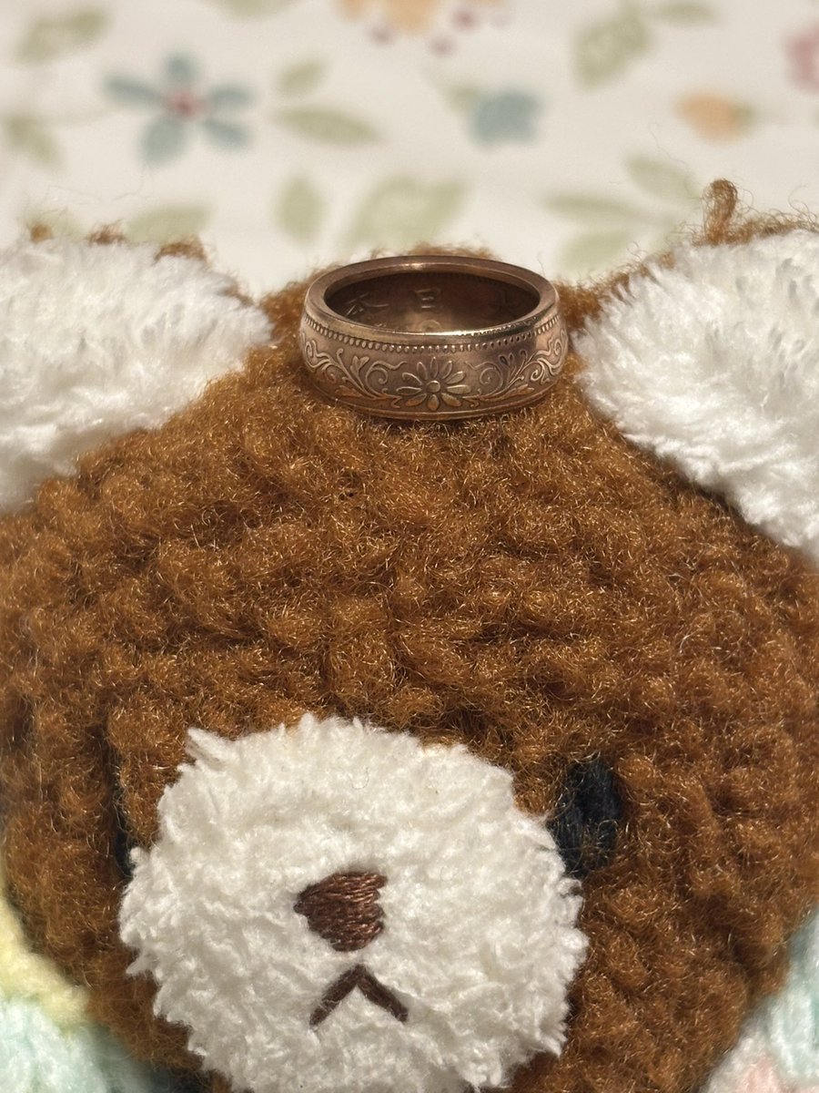素敵な指輪げっと〜🐻古いコインからできてるんだって✨大満足✨✨
#ぬい撮り