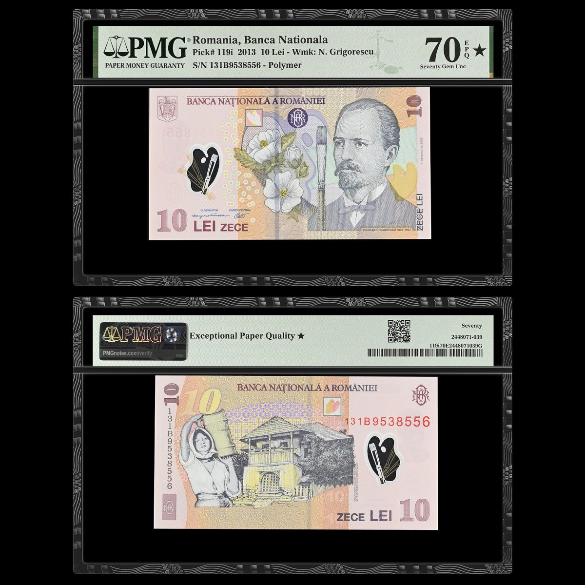 PMGnotes's tweet image. Note of the Day: This Romania 2013 10 Lei earned the highest grade on the PMG Grading Scale, making it perfect for #SuperSunday. #numismatics #notecollecting #notecollector #notecollection #papermoney #worldnotes #banknotes #notegrading #pmg70 #toppop #romania #lei