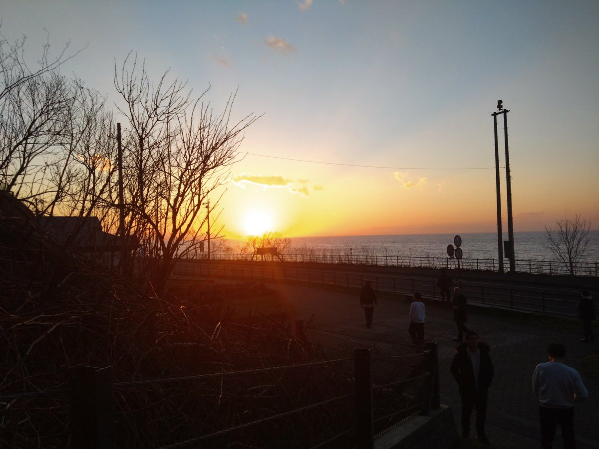 無事知床に着きました！
日が落ちるのが早くてびっくりしました。
⇩15時30分