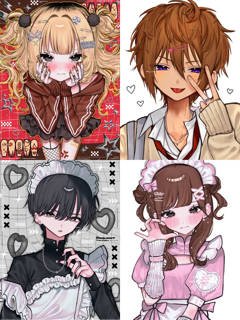 #今月描いた絵を晒そう
女の子も男の子も描けた11月でした💫