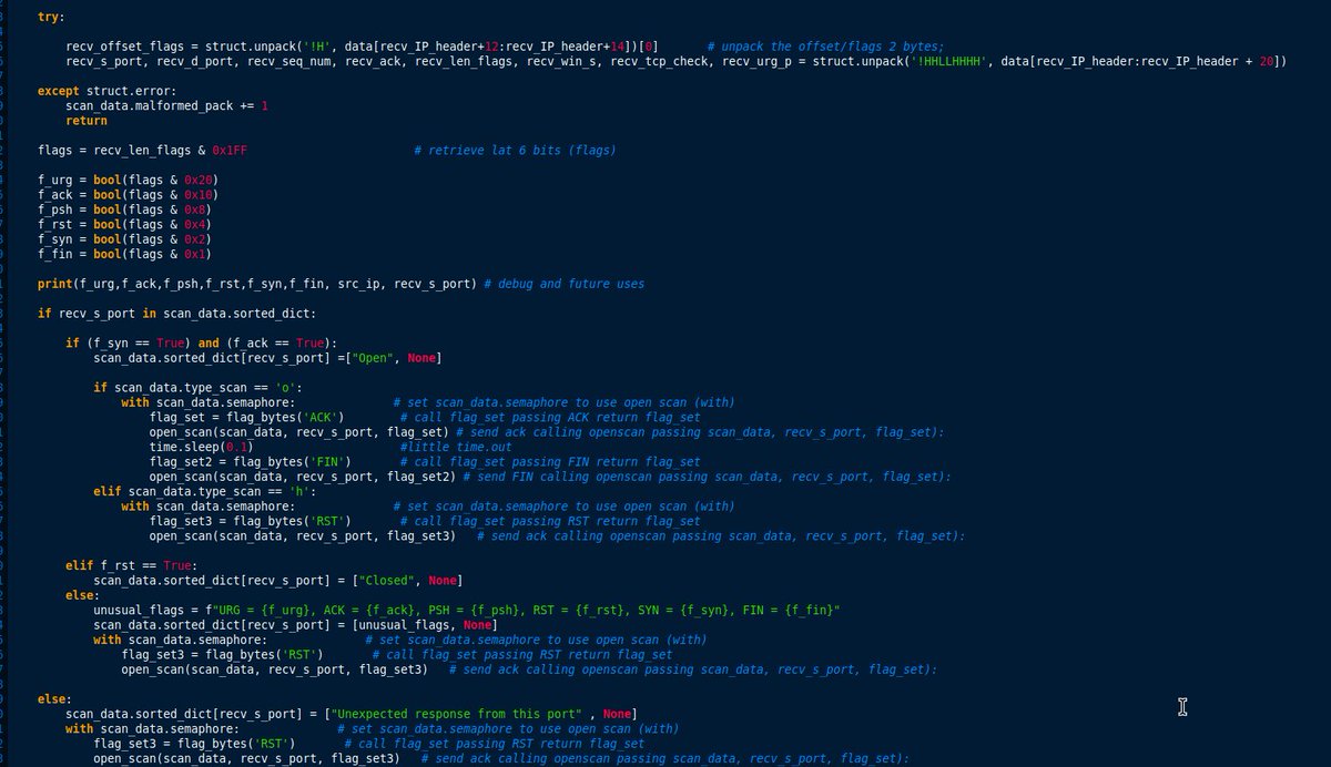 KkoViv's tweet image. ChatGPT is trying to convince me that my code for the Nmap-like program isn’t Script Kiddie stuff… but to me it still looks like something anyone could write.
I don’t know… @kmcnam1 do you have an honest opinion?

#pythonDev #pentestingLife #learningtocode
