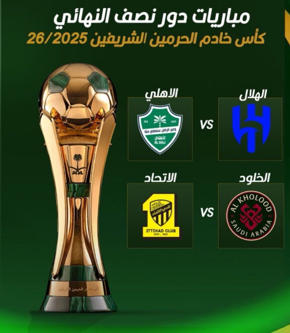 🔻
بالتوفيق للجميع .. 
كنت أتمنى الاهلي أو الهلال 
لكن : القرعة كان لها رأي آخر ‼️
#كأس_الملك