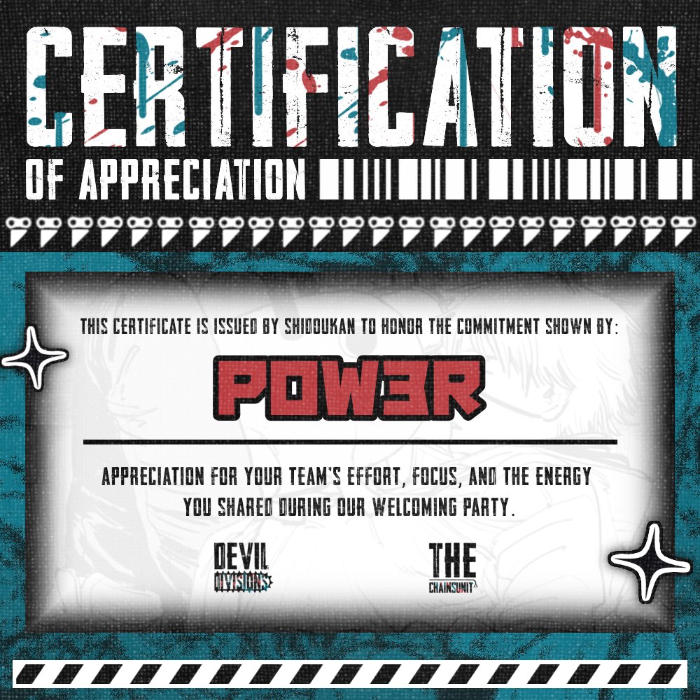 DevilDivisions's tweet image. Victory is yours, 𝗣𝗢𝗪𝟯𝗥.
You’ve proven yourselves as the best team of the Welcoming Party with a total of 9.810 point! @soldomon @karnyina @Funinaga @taescn @heejienz @woondhak @JUHHOONKIM A clean, strong performance from start to finish.