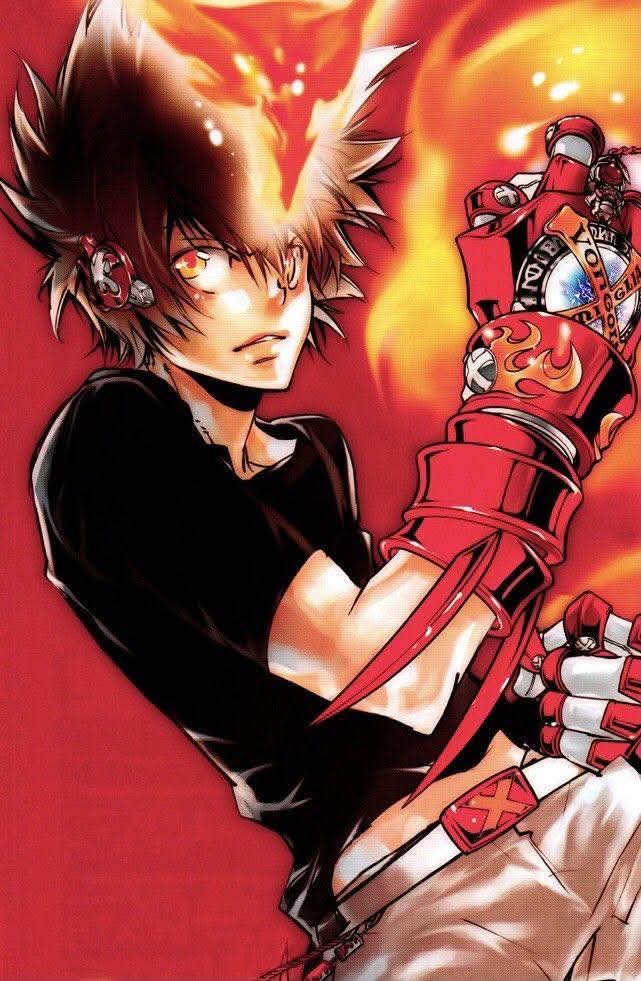 沢田綱吉 アニカプ 3点 ハピクロ！】家庭教師ヒットマンREBORN！ つなぎゅっと！缶バッジ