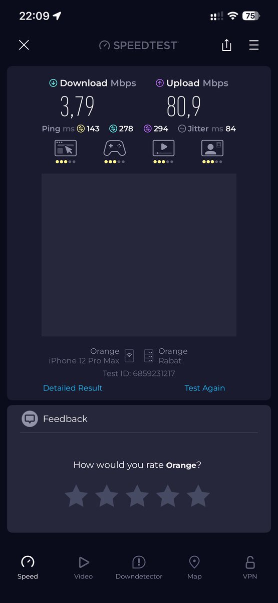 aymaNOTORIOUS's tweet photo. @OrangeMaroc Voila ce que je reçois de la part de votre fibre optique sachant que j’ai l’offre de 100 mbps et je paye pour 100mbps , quand j’appelle votre service technique tjr le même script pourrie sans aide , bande d’escrocs fdp https://t.co/m8F8iJv6do