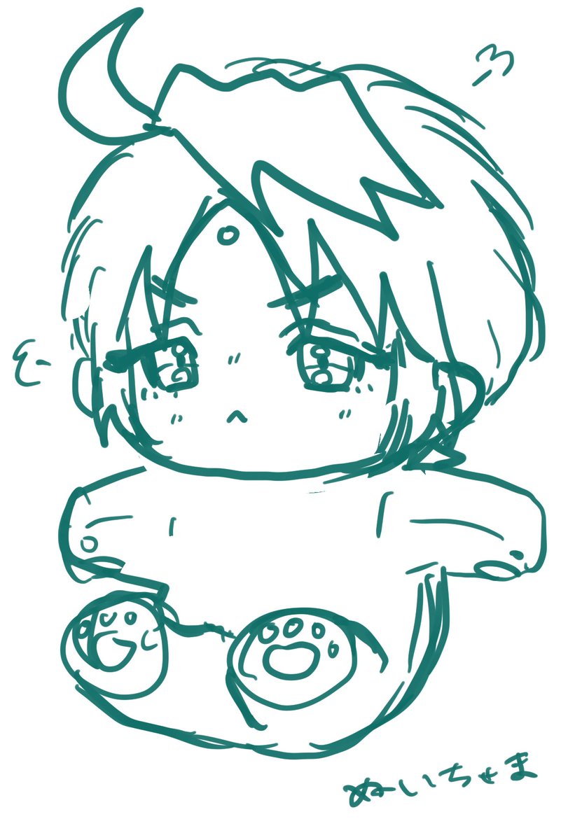「ぬいチャマ描くの結構むずいな」|四片パクのイラスト