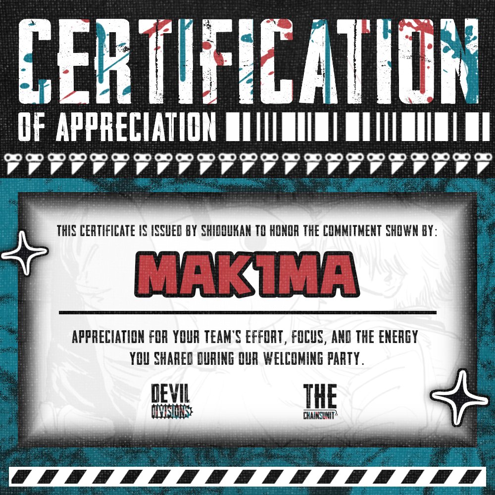 DevilDivisions's tweet image. Good work, 𝗠𝗔𝗞𝟭𝗠𝗔. @heeseuongl @heouaisha @bamguby @chomiyeonu @nishimuraarikki @sohyunieo @rxyusei You’ve done well as new devil hunters. Thanks for the effort, let’s keep moving forward together.