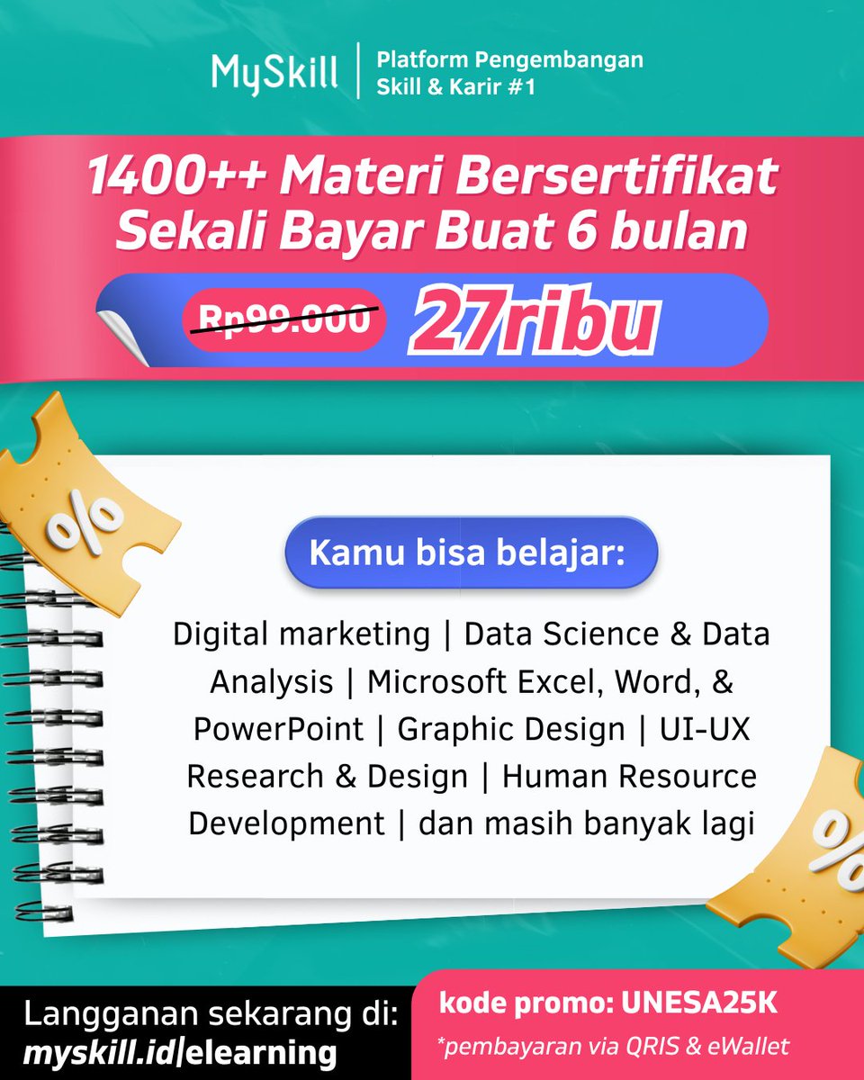 yunesafess's tweet photo. KAGET BANGET MYSKILL BENERAN LAGI DISKON GEDE 😭 
Langsung pake aja kode promonya kalo masih bisa, promonya terbatas sampe tanggal 30 nov aja gaes https://t.co/ZrQCtAHCZD