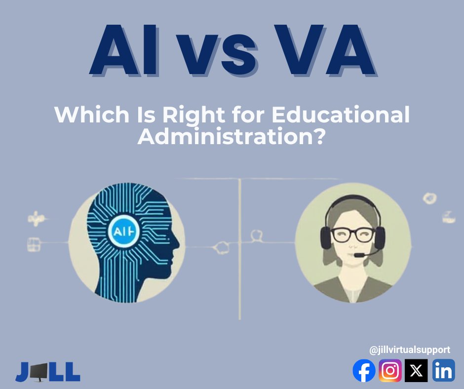 Acsonjill's tweet photo. 📌 If you’re in education, here’s the real answer:
AI supports your systems.
A VA supports you.

Curious how both can work together for your school or education business? Let’s talk.

#EducationalAdministration #HumanTouchMatters #SchoolOperations #HireaVA #jillvirtualsupport https://t.co/aZHoMzkJCo