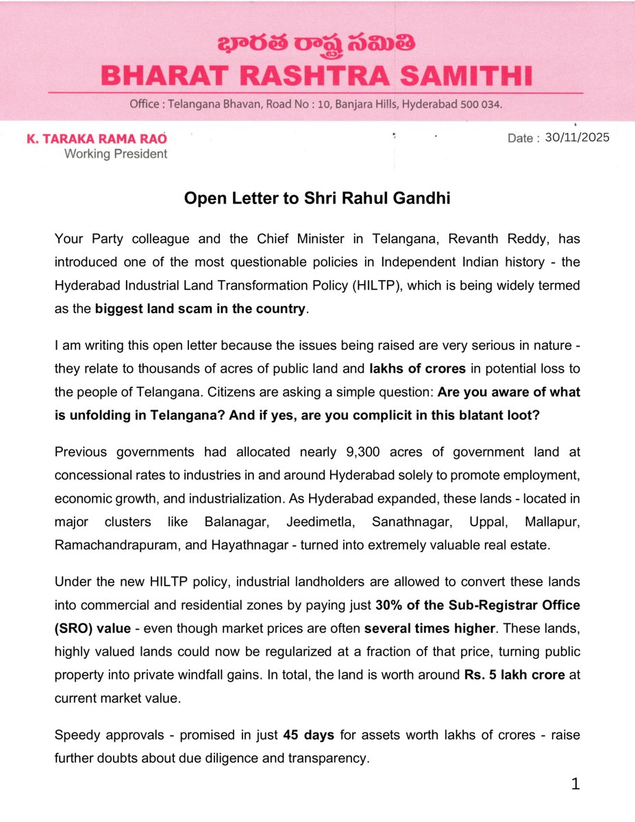 BRS Party tweet media