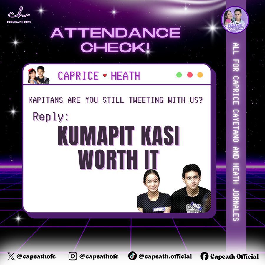 CapEathTrends's tweet image. ATTENDANCE CHECK!

If you’re tweeting with us, make sure to drop “kumapit kasi worth it” fifty times with our tagline!

SUNdal SA CAPEATH