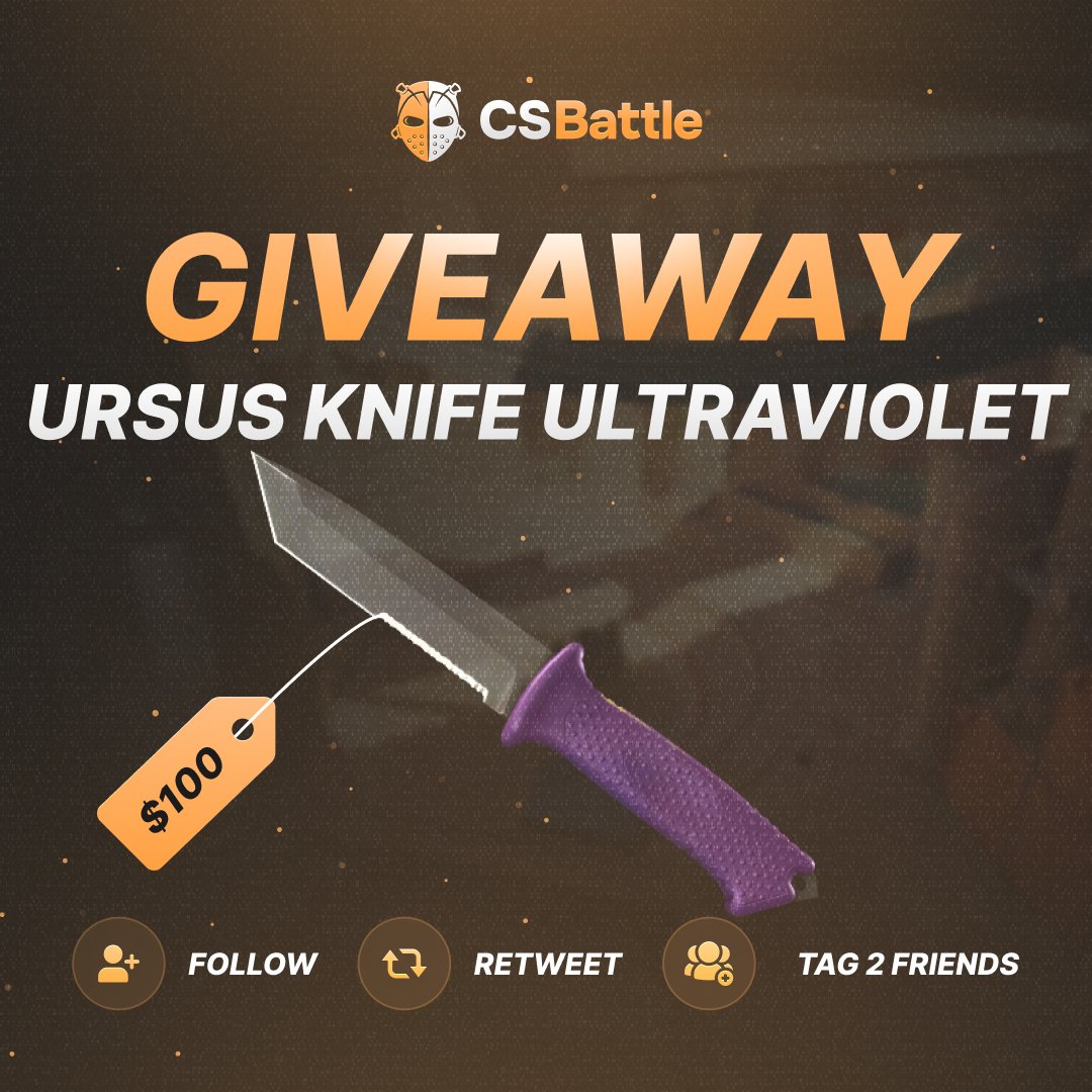 CsBattleCom's tweet image. FLASH 24 Hour giveaway - Ursus Ultraviolet (FT) ⚡

To enter you must:
🔸Follow @CsBattleCom 
🔸RT this post and Tag 2 friends

Winner drawn in 24 hours, best of luck!