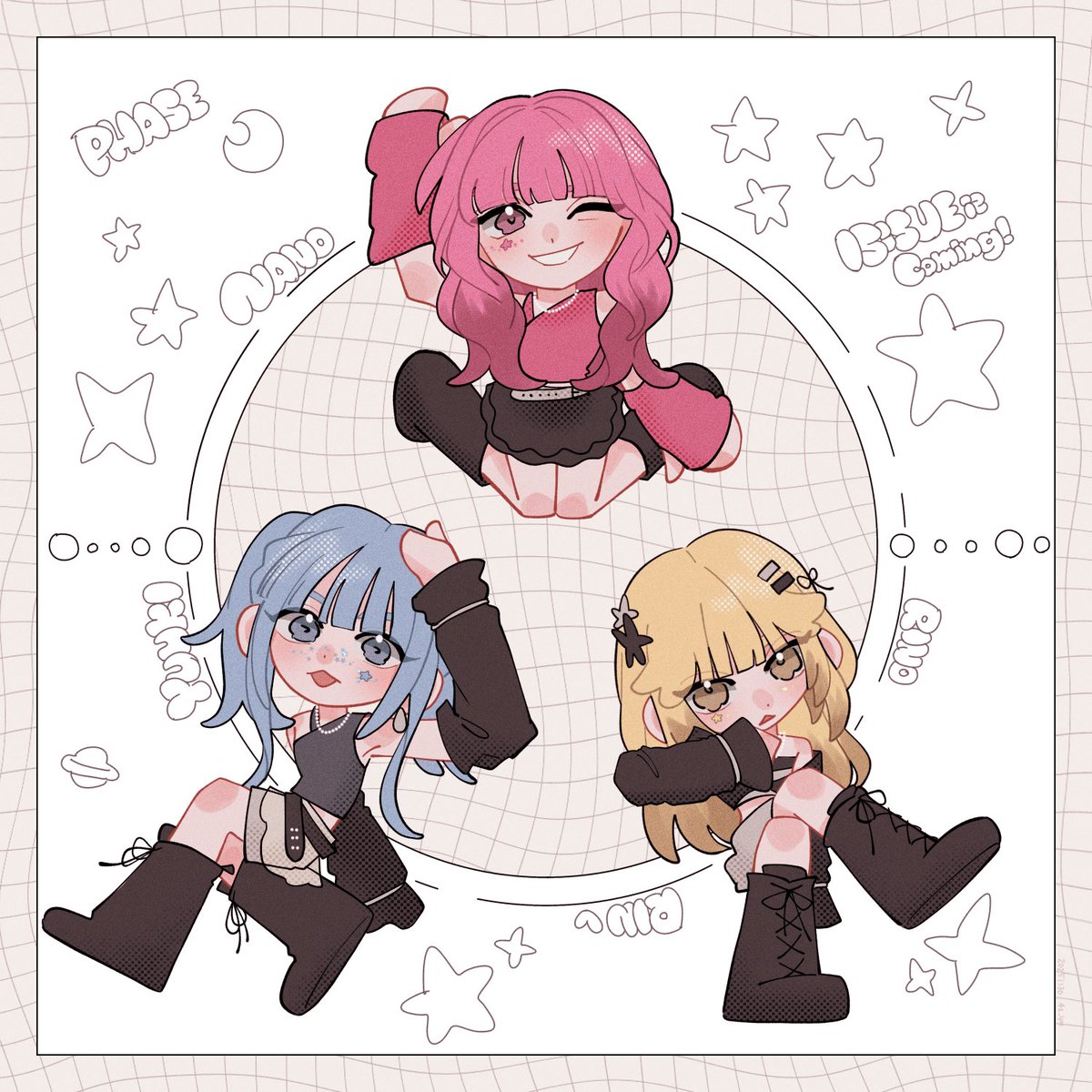 🩷💛🩵…♡
 
#ISSUEfanart
#ISSUE_SuperLuna