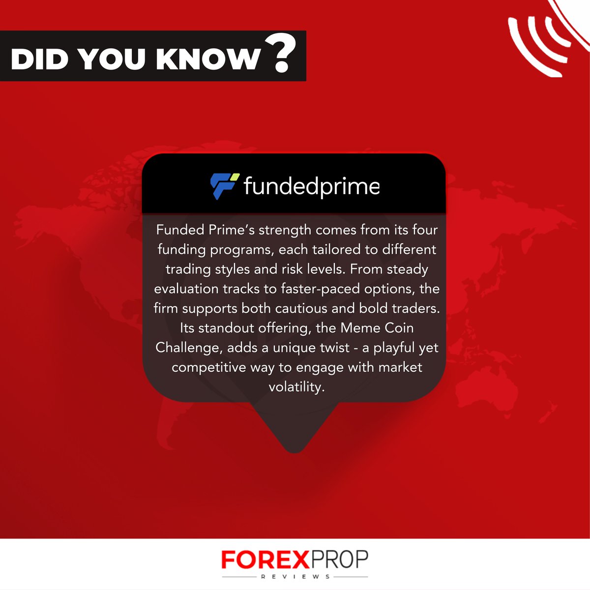 fxpropreviews's tweet photo. β‘ Funded Prime β Built for Real Traders
Backed by a 4.2/5 Trustpilot rating, Funded Prime offers flexible, transparent funding with four programs for every style - including the unique Meme Coin Challenge.
Scale smarter. π
#FundedPrime #PropTrading #TraderFunding https://t.co/iGJRKdRv0A