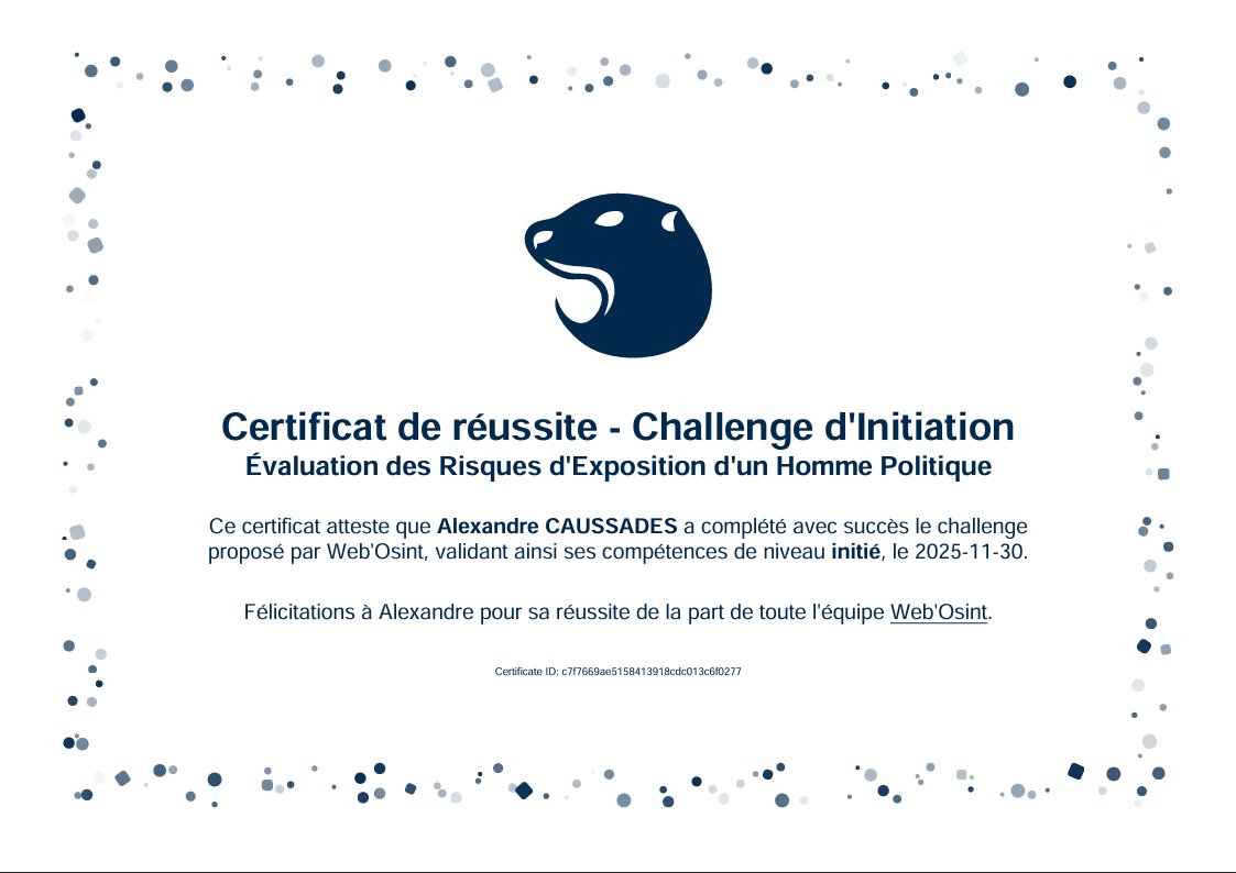 AlexCaussades's tweet photo. #OSINT #certification https://t.co/mhMADqHTnI
