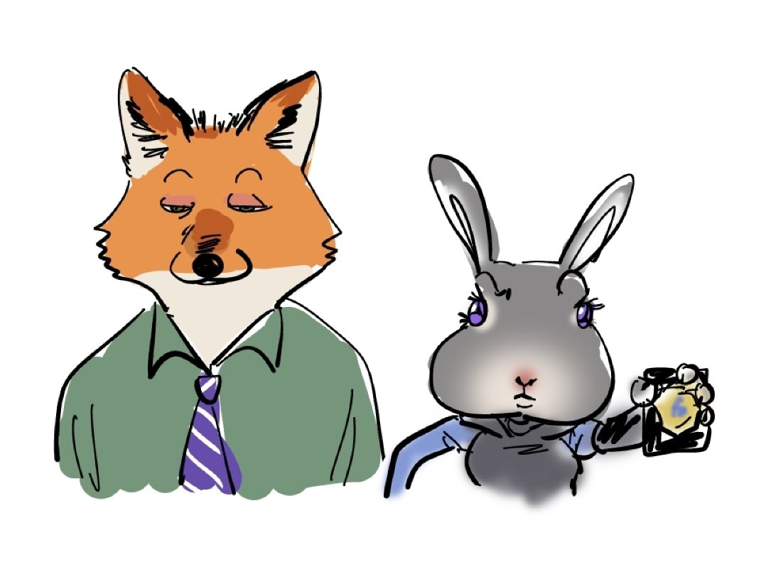 wwggqqmm's tweet image. 저도 주토피아2 봤어요
이건 최선을다해그린 닉주디입니다