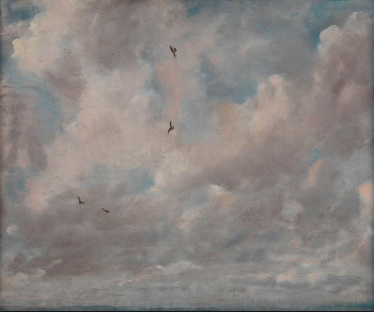 ahistoryinart's tweet image. Four years before John Constable painted this in 1821, John Keats was writing about &apos;Negative Capability: &apos;when man is capable of being in uncertainties, mysteries, doubts without any irritable reaching after fact &amp;amp; reason.&apos; This is what negative capability looks like in paint.