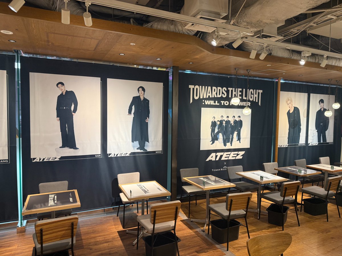 ATEEZ × TOWER RECORDS CAFE】 本日でATEEZコラボカフェは終了となり
