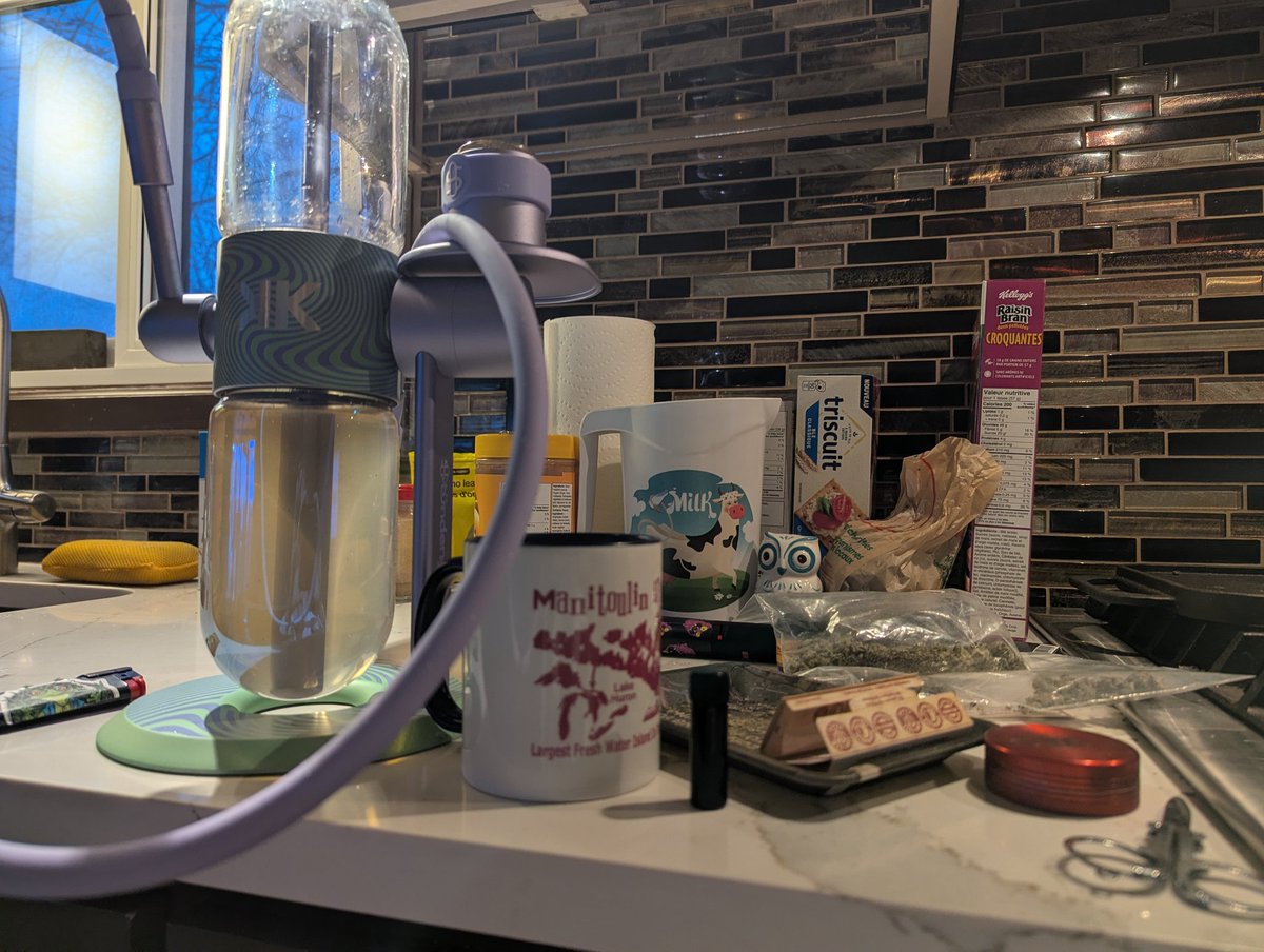 Good morning! It's snowing all day today, and I've nowhere to go! Sounds like a job for...#coffee and #cannabis!! Gonna smack that GB some, and eat a couple gobs of that RSO too! Might as well start the day off right eh? ✌️💚🪴