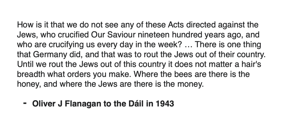 <a href="/huskybill2611/">Billy Husky</a> Reference to the 'Perfidious Jews' was not removed from the Roman Catholic liturgy until the 1950s. The blood libel and Jewish deicide myths were preached from the pulpit for centuries. Irish people were not immune from the anti-Semitism that was inspired by Roman Catholicism: