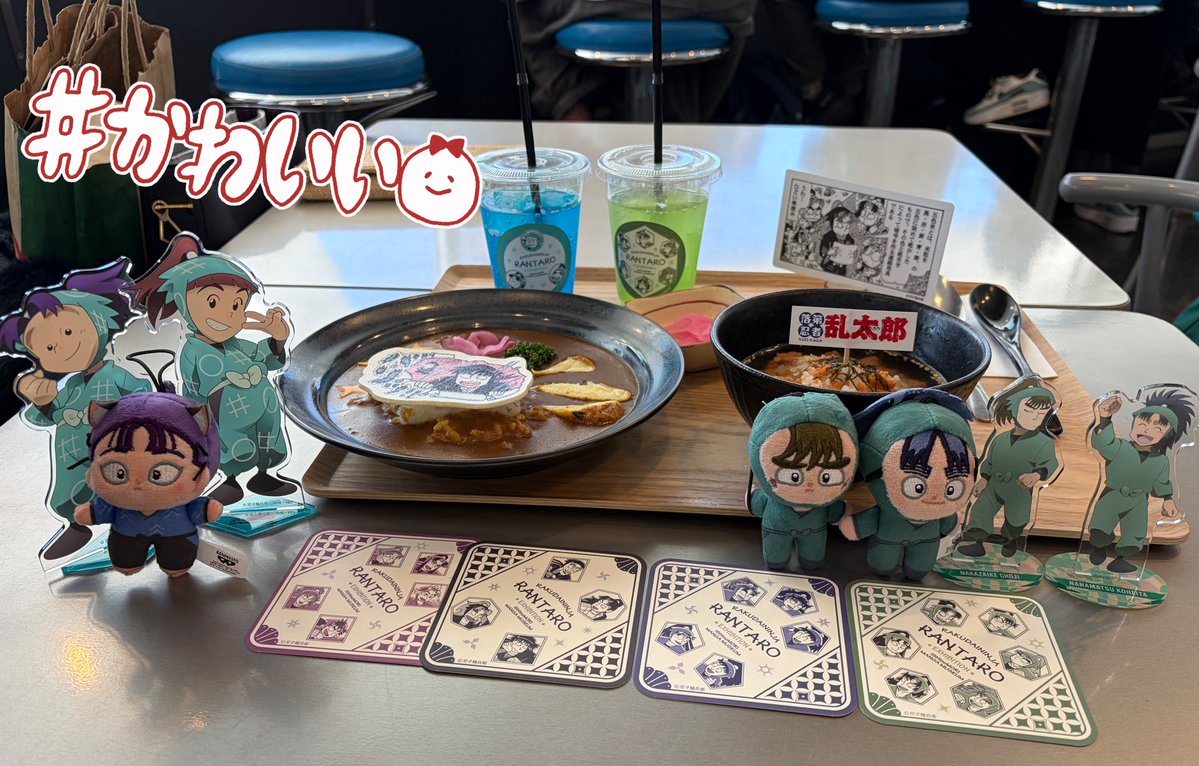mani_rikyu's tweet image. 今日はフォロワーさんと石ノ森萬画館に行ってきました〜！コラボフードはもちろん忍たまの原画や実物の道具も見て忍たまの世界に浸ってきた✌️石ノ森作品も好きなのでライダーとシージェッターのグッズも買った🤗せっかく宮城に来たので牛タン&amp;amp;ずんだグルメも楽しんでめっちゃ楽しかった🌷