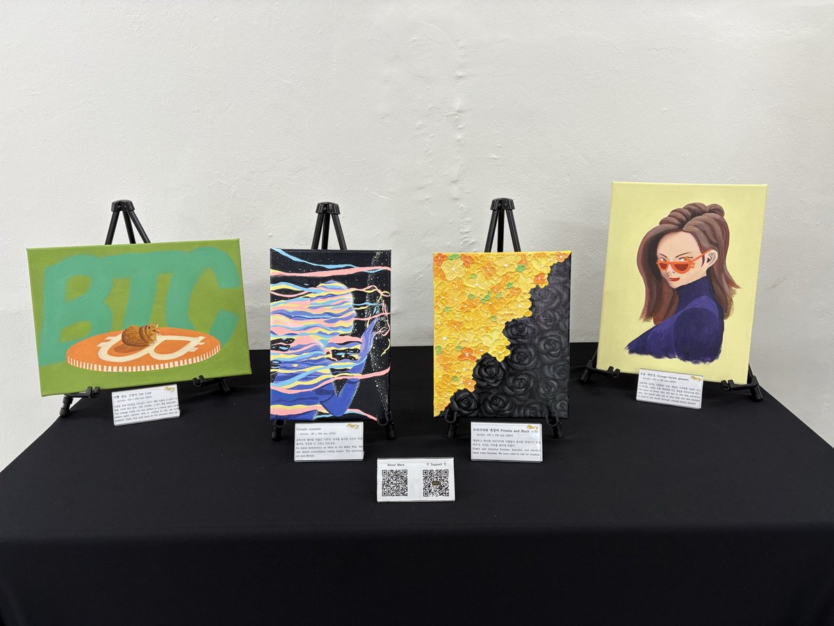 maryisfreee's tweet photo. #Bitcoinminiconference finally END❣️
Thank you to everyone who came to see my paintings🙏🏻
I will repay you with even more beautiful and meaningful paintings in the future!

PROOF-OF-artWORK⚡️ https://t.co/RgHXXvanjb